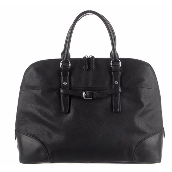 Tumi Handbags - TUMI Black Leather Bag with iPad/Laptop Case EUC